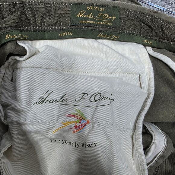 Orvis Men's Vintage Green Cargo Pants Size 40 - Picture 3 of 7